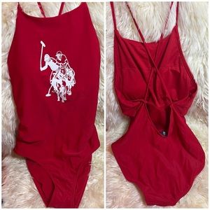 Red swimsuit size L